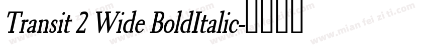Transit 2 Wide BoldItalic字体转换